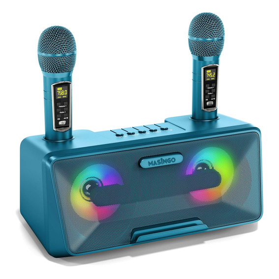 Bocina  Karaoke Masingo Para Adultos Y Niños Con 2 Microfono