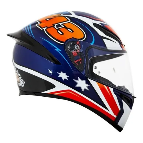 Casco Agv Valentino Rossi K1 Jack Miller talla 58 ml color azul