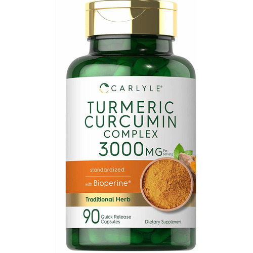 Curcuma Turmeric Curcumin Con Bioperina 90 Capsulas 3000mg Sabor Sin sabor