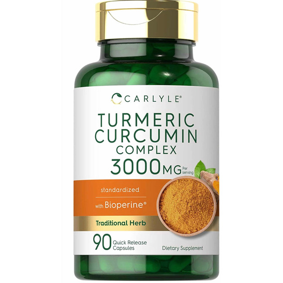 Curcuma Turmeric Curcumin Con Bioperina 90 Capsulas 3000mg