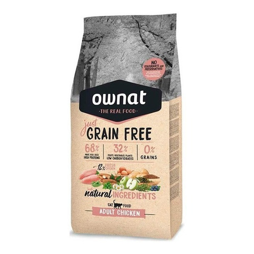 Alimento Ownat Grain Free Adult Chicken gato 3 kg 