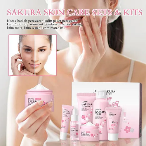 Xb Set Face Sakura Essence Skin Cleanser, 1 Set, Crema Y Xb Set Face Sakura Essence Skin Cleanser, 1 Set, Crema Y
