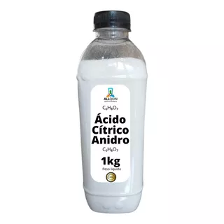 Ácido Cítrico Anidro 1kg - Garrafa - 100% Puro Alimentício