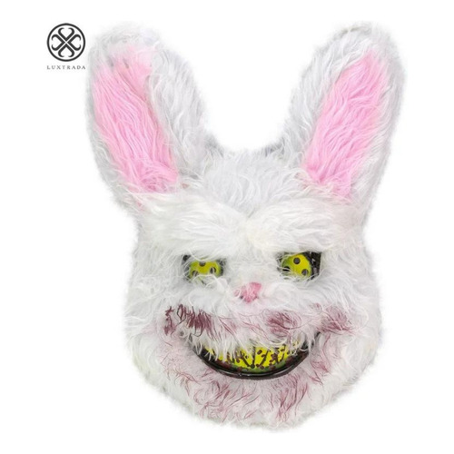Mascara De Conejo Malvado Halloween Disfraz Horror Xchws C Color Blanco