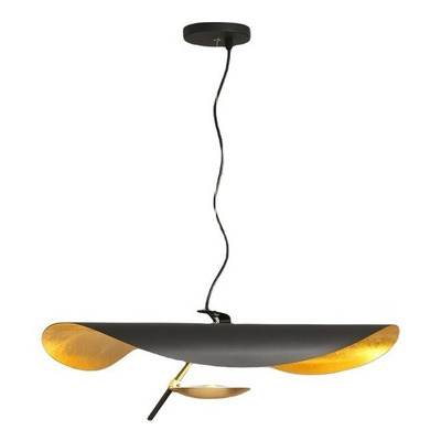 Colgante Led Drone 12w Negro Oro Deco Moderno Cie