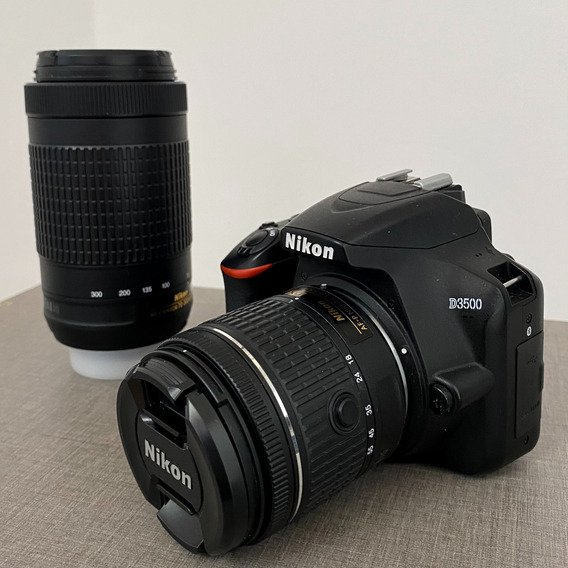 Camara Nikon Kit D3500 Lente 18-55mm + Zoom 70-300 Fotos Usb