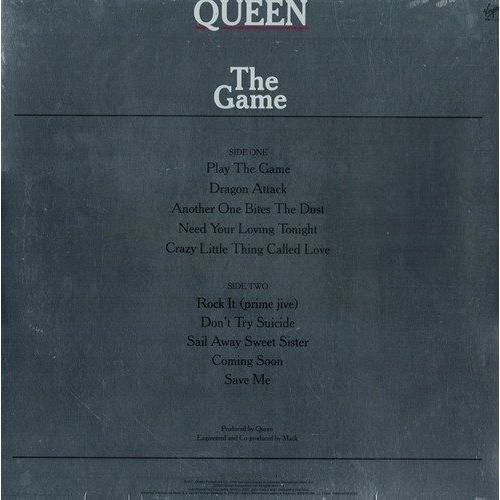 Queen The Game Vinilo Nuevo Half Mastered Lp Importado