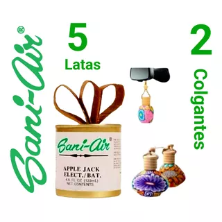 Pack 5 Latas Sani Air + 2 Botellas Auto Colgante Sani Air