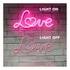 Britrio Led Neon Light Sign, 17x8 Pink Love Neon Sign Wall H 1