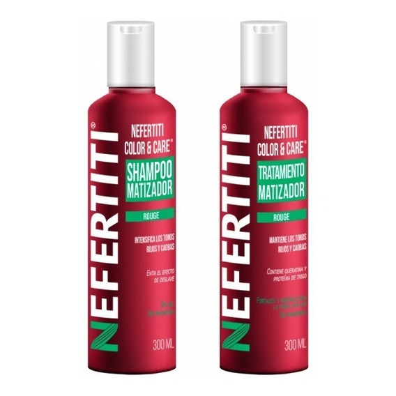 Shampoo Matizador Rojo + Tratamiento Con Keratina Nefertiti