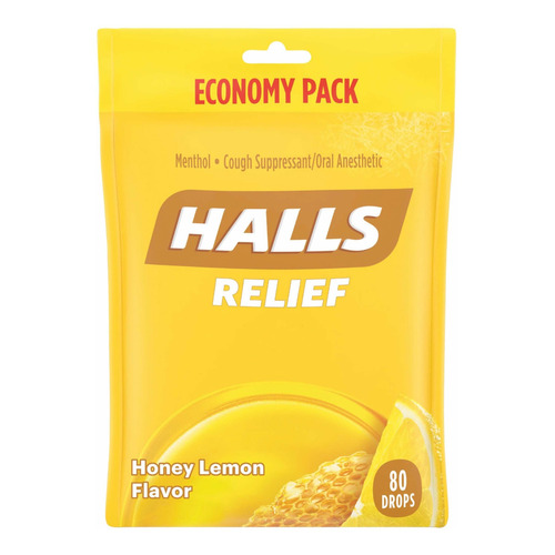 Halls Dulce Honey Lemon Pack De 80pz