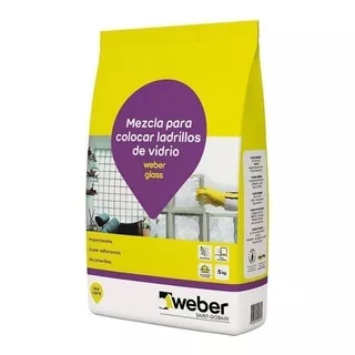 Adhesivo Para Ladrillos De Vidrio Weber Glass Tec X 25kg