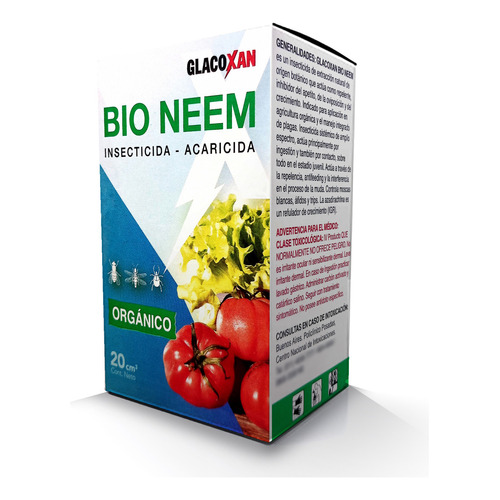 Insecticida Aracnicida Orgánico Bio Neem Glacoxan® 20cc