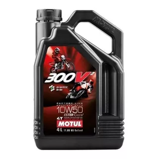 Aceite Moto 4t 300v2 10w50 100% Sintetico Ester Motul 4l