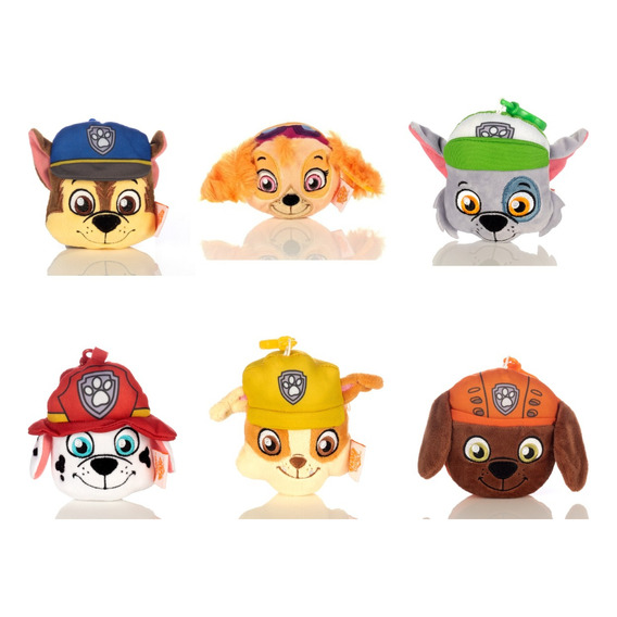 Set Llavero De Peluche Paw Patrol Original Nuevo