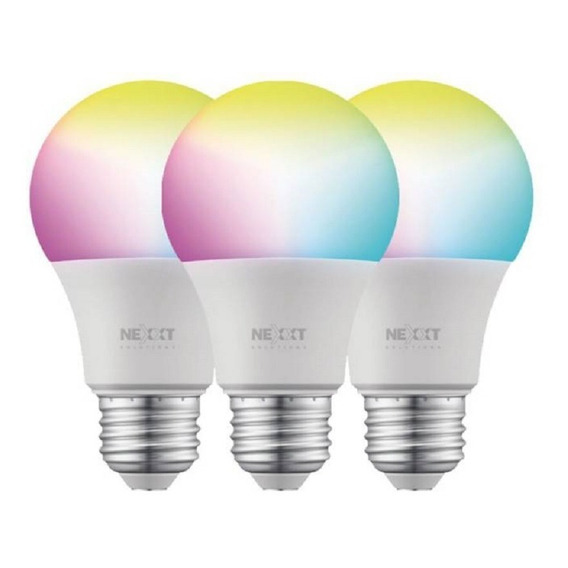 Focos Led Inteligentes Nexxt - Pack De 3 Focos Multicolor