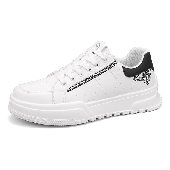 Zapatos Cómodos Casuales Blancos Negros Para Hombre Xm-ml170