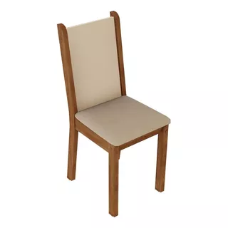 Sillas Comedor Tipo Rustico Tapizado Living X 4 Estructura De La Silla Marrón Claro Diseño De La Tela Perla