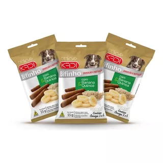 Bifinho P/ Cães Kadi Sabor Banana E Quinoa Kit C/ 3un