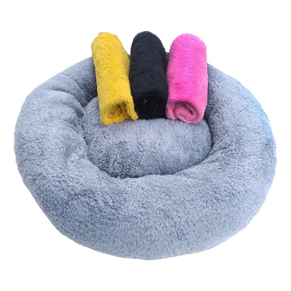 Cama Dona Nido 65cm Corderito Anti Estrès Perro Gato Peluche