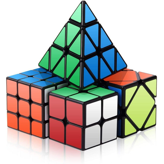 Cubo Rubik Pack X4 Qiyi Originales Pyraminx Skewb 2x2 Y 3x3 