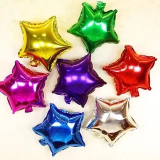 10 Globos Estrella Metalizado 13 Cm 5 Pulgadas 10 Unidades