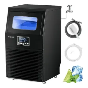 Máquina Para Hacer Hielo 30kg En 24 Horas Comercial Negro
