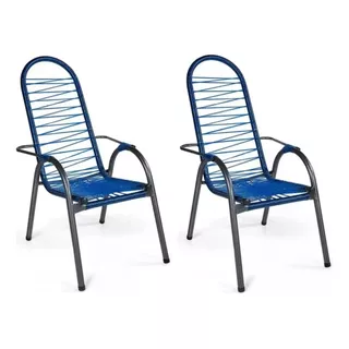 2un Cadeiras De Varanda Alpendre Área Cordinha Fio Silicone