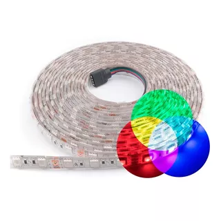 Tira Led 5050 Rollo 5m Con Recubrimiento Rgb Multicolor @tl