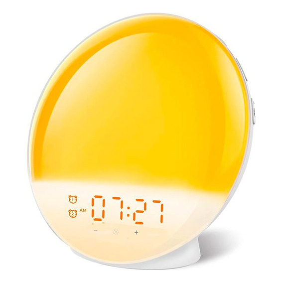 Reloj de mesa  despertador  digital Norcel WAKE UP LIGHT ALARM CLOCK  color blanco  100V/240V