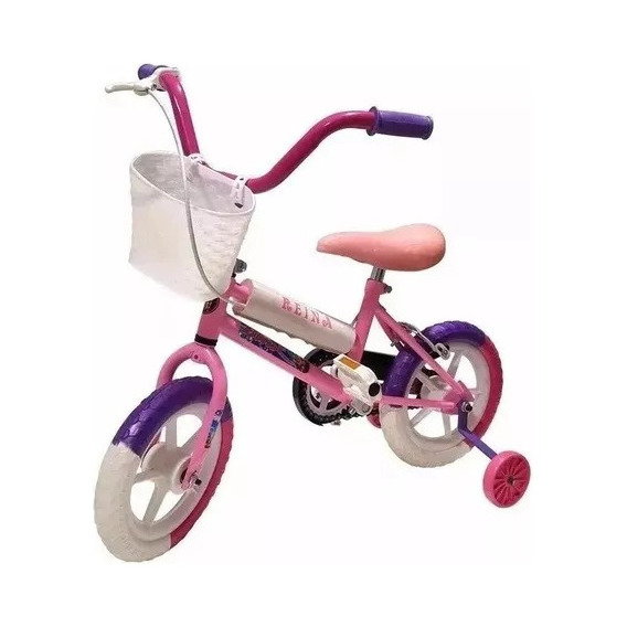 Bicicleta  Nena Rodado 12 Color Violeta/rosa Con Rueditas