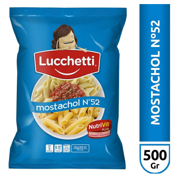 Fideos Mostachol N52 Lucchetti 500 Gr