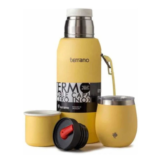 Set Terrano Termo 1 Lt Y Mate Con Tapa