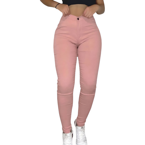 Pantalón Leggins Tipo Jeans Elástico De Mujer