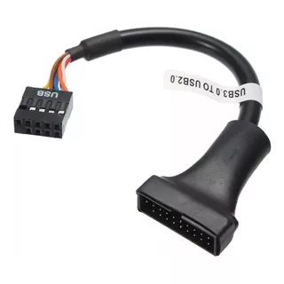 Cabo Adaptador Usb 3.0 19 Pinos M Para Usb 2.0 De 9 Pinos F