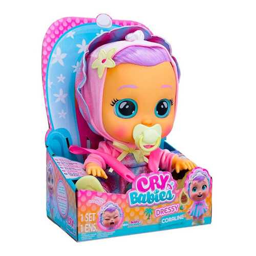 Cry Babies Muñeca Dressy Coraline Bebés Llorones Imc Toys