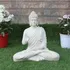Buda Sentado Adorno Decoracion Relajacion 25 Cm Color Blanco