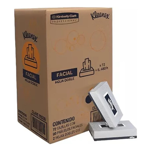 Pañuelo Kleenex Caja 72 Exh De 90 Pañuelos 89330 Kimberly Kleenex Pañuelos Desechables en caja x 72 unidades