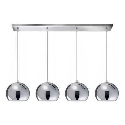 Colgante 4 Luces Cromo 20cm Iluminación Moderna Apto Led