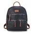 Mochila 3 Bosillos Al Frente Correas A Tono Dama Lincolns Color Negro Con Caramelo