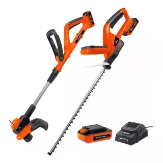 Bordeadora 20v Inalambrica+cortacerco 20v Inalambrico Daewoo Color Naranja