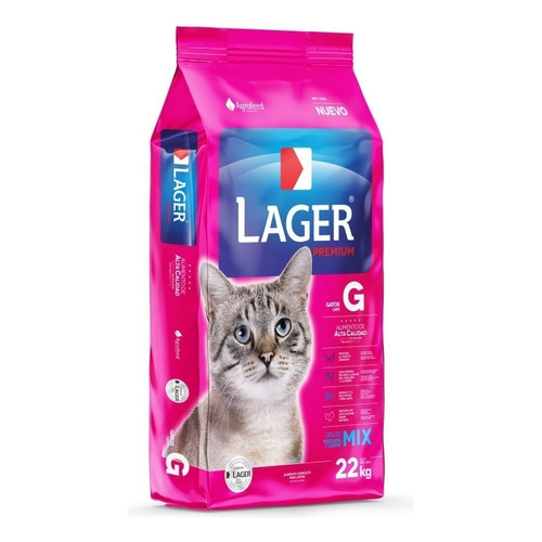 Alimento Lager Gatos Premium para gato adulto sabor mix en bolsa de 22kg