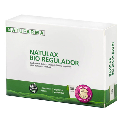 Natulax Bio Regulador 30 Comp Natufarma Fibras Sin Tacc