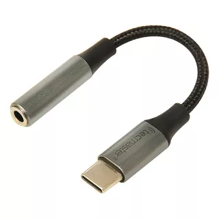 Adaptador De Audífono Tipo-c A Audio Jack 3.5 Mm Tecmaster Color Gris