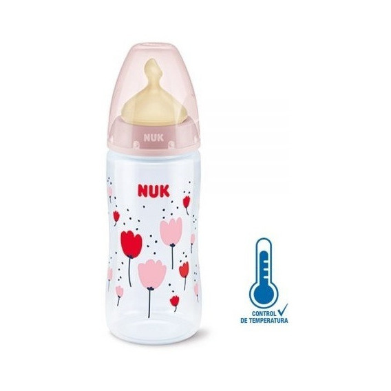 Mamadera Nuk 300ml Latex Control Temp - Bebés Y Niños