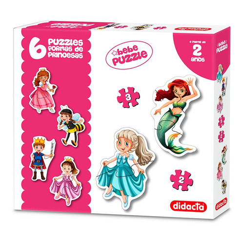 6 Puzzles Formas Didacta Diseño Princesas