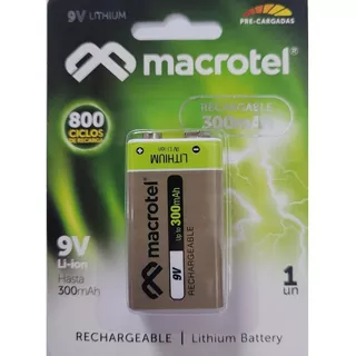 Bateria Recargable 9v 290 Mah Macrotel /