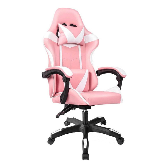 Silla de escritorio Titano TT-SGSRPBL gamer ergonómica  rosa con tapizado de cuero sintético