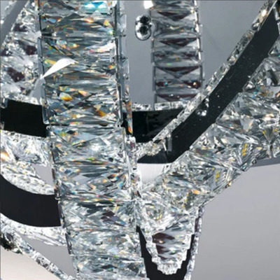 Araña Plafon Cristal 4 Arcos Led  61w Deco Moderno Pal