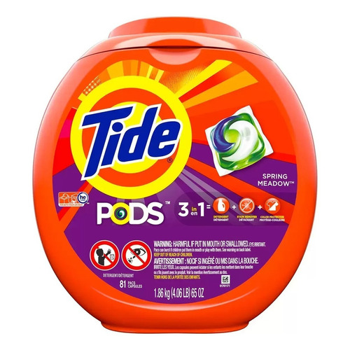 Tide Pods Detergente 3 En 1 Con 81 Capsulas 1.76 Kg